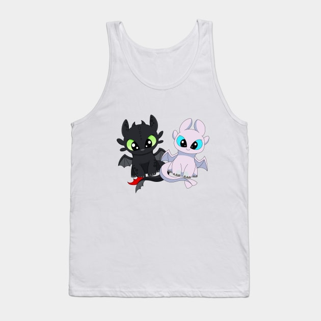 Dragons light fury, night fury, toothless dragon Tank Top by PrimeStore